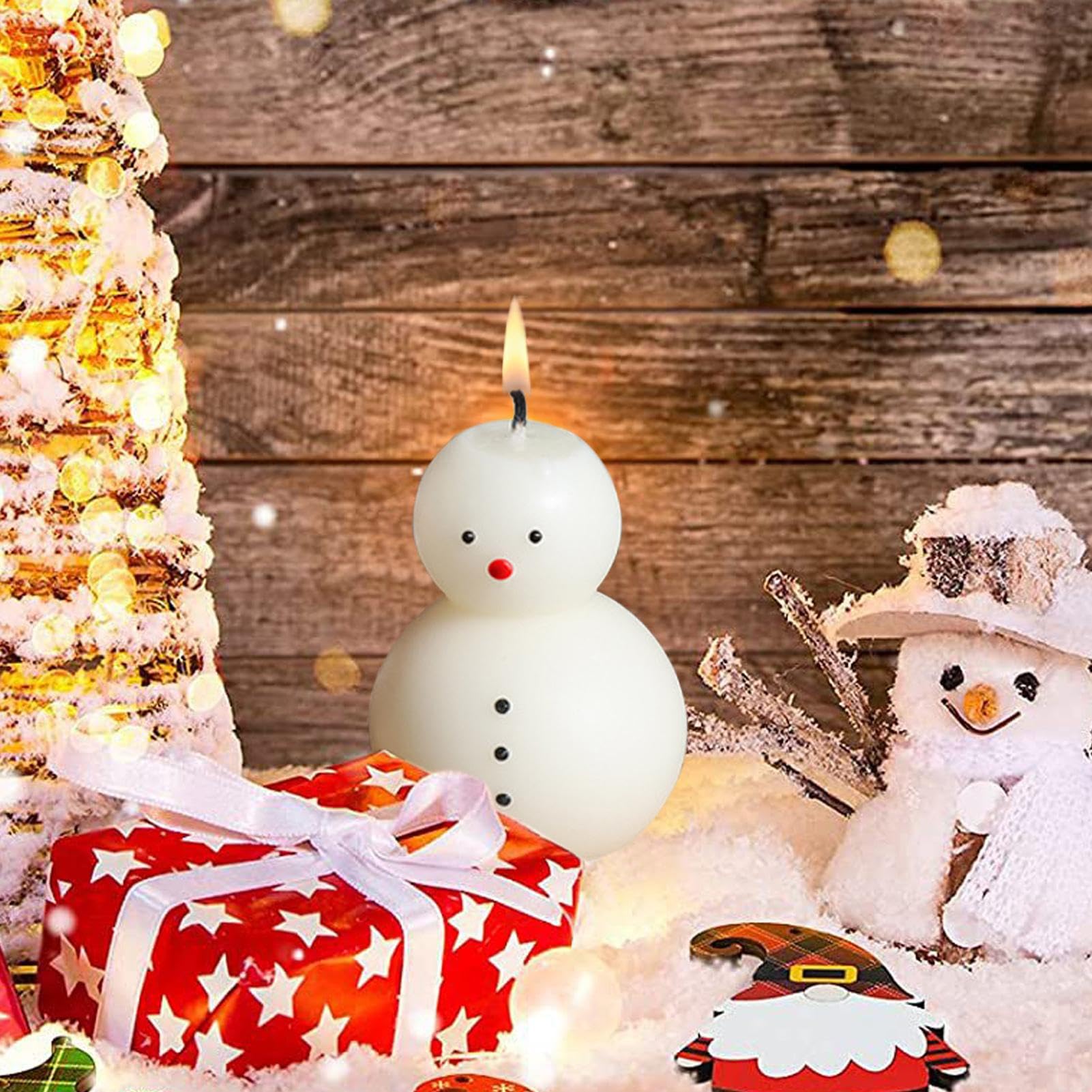 Amazon.co.jp: 雪だるまクリスマスキャンドル | お祝いの雪だるま